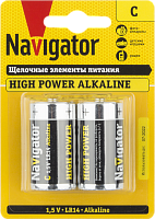 Элемент питания Navigator 94 754 NBT-NE-LR14-BP2 (цена за блистер)