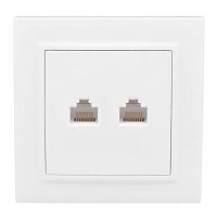 Розетка компьютерная 2-м СП Минск RJ45 бел. EKF ERK02-035-10