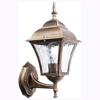 Светильник садово-парковый Feron 11611 PL611 четырехгранный на стену вверх 60W E27 черное золото