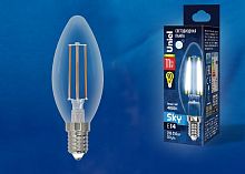 Лампа светодиодная Uniel  E14 11Вт 4000K LED-C35-11W/4000K/E14/CL PLS02WH картон