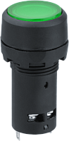 Кнопка Navigator 82 821 NBI-B-09-G зеленая с подсветкой d22мм 230В NO+NC