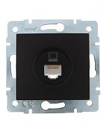 Розетка компьютерная 1-м СП Karina RJ45 механизм черн. бархат LEZARD 707-4288-139