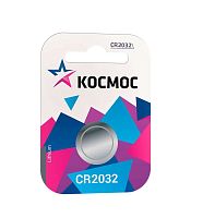 Элемент питания литиевый CR2032 1хBL (блист.1шт) КОСМОС KOC20321BL