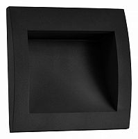 Встраиваемый светильник в стену Lightstar Estra 383672 5W 3000K 200Lm черный 140x140(128x112)