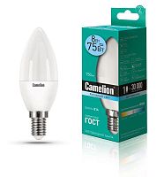 Лампа светодиодная LED8-C35/845/E14 8Вт свеча 4500К бел. E14 750лм 170-265В Camelion 12386