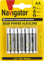Элемент питания Navigator 94 753 NBT-NE-LR6-BP4 (цена за блистер)