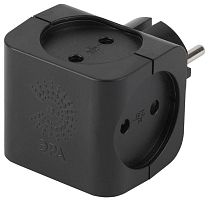 Разветвитель 4-м SP-4-B без заземл. (10/60/2880) черн. ЭРА Б0008207