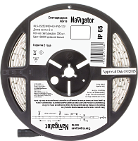 Светодиодная лента Navigator 71 763 NLS-3528СW60-4.8-IP65-12V (цена за бухту 5м)