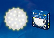 Лампа светодиодная Uniel  GX53 7Вт 3000K LED-GX53-7W/3000K+3000K/GX53/PR PLB02WH