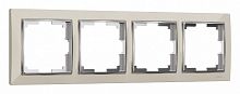 Рамка на 4 поста Werkel слоновая кость / хром W0041903