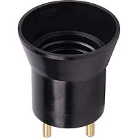 Переходник вилка-патрон E27 Ecola APU27BEAY чёрный 421544