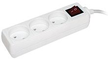 Удлинитель 3х3м без заземл. 10А IP20 УЗК с выкл. ПВС 2х0.75 IEK WYP10-06-03-03-K-N