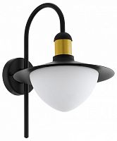 Уличный настенный светильник Eglo Sirmione 97285 E27 IP44 золотой, черный