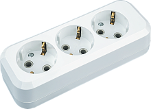 Колодка электрическая Navigator 61 584 NCA-BL01-03-E-WH 3гн с/з АБС пластик