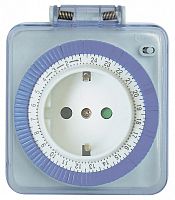 Розеточный таймер Feron 23204 TM31 3500W/16A IP44 суточный, аналоговый