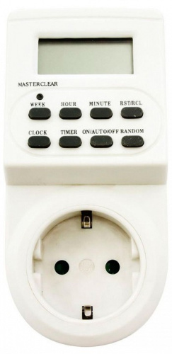 Розеточный таймер Feron 23205 TM22 3500W/16А IP20 недельный, электронный