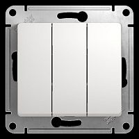 Механизм выключателя 3-кл. СП Glossa 10А IP20 (сх. 1+1+1) 10AX бел. SE GSL000131