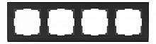 Рамка на 4 поста WERKEL WL04-Frame-04-black Stark a029217