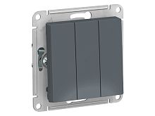 Механизм выключателя 3-кл. СП AtlasDesign 10А IP20 (сх. 1+1+1) 10AX грифель SE ATN000731