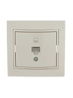 Розетка компьютерная 1-м СП Mira RJ45 крем./крем.. LEZARD 701-0303-139