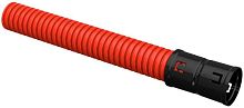 Труба гофрированная двустенная ПНД d40мм с муфтой красн. (уп.50м) IEK CTG12-040-K04-050-R