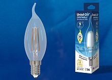 Лампа светодиодная Uniel  E14 9Вт 4000K LED-CW35-9W/4000K/E14/CL/DIM GLA01TR картон