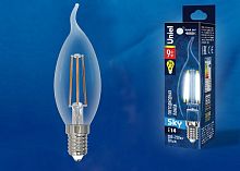 Лампа светодиодная Uniel  E14 9Вт 4000K LED-CW35-9W/4000K/E14/CL PLS02WH картон