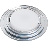Светильник встраиваемый Feron 40524 CD5024 GX53 + LED подсветка 20LED*2835 SMD 4000K прозрачный/хром