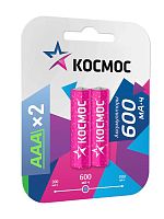 Аккумулятор R03 Ni-MH 600мА.ч (блист.2шт) КОСМОС KOCR03NIMH(600MAH)