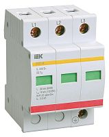 Ограничитель перенапряжения ОПС1-B 3P IEK MOP20-3-B