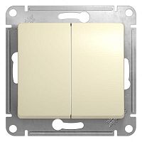 Механизм переключателя проходного 2-кл. СП Glossa 10А IP20 (сх. 6/2) 10AX беж. SE GSL000265