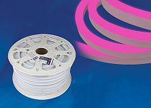 Лента светодиодная [50 м] Uniel ULS-N21-2835 ULS-N21-2835-120LED/m-8mm-IP67-220V-8W/m-50M-PINK бобина