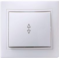 Выключатель проходной 1-кл. СП Кварта 10А IP20 ВСп10-1-0-КБ бел. IEK EVK12-K01-10-DM
