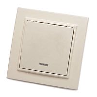 Выключатель 1-клавишный с индикатором STEKKER, PSW10-9001-02, 250В, 10А, серия Эрна, слоновая кость