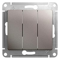 Механизм выключателя 3-кл. СП Glossa 10А IP20 (сх. 3) 10AX платина SE GSL001231