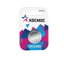 Элемент питания литиевый CR2430 1хBL (блист.1шт) КОСМОС KOCR24301BL