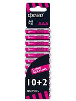 Элемент питания алкалиновый AAA/LR03 1.2В Super Alkaline SBL-10+2 (уп.12шт) ФАZА 2854612