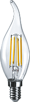 Лампа светодиодная Navigator 61 341 NLL-F-FC35-4-230-4K-E14 4W 4000K Filament свеча на ветру