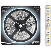 Светодиодная лента Gauss 312000314 5050-14.4Вт/м-60LED/m-IP20-5м-холодный