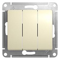Механизм выключателя 3-кл. СП Glossa 10А IP20 (сх. 1+1+1) 10AX беж. SE GSL000231