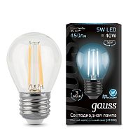 Светодиодная лампа Gauss 105802205 LED Filament Globe E27 5W 4100K шарик