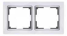 Рамка на 2 поста WERKEL WL03-Frame-02-white Snabb a028881