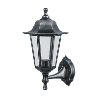 Уличный фасадный светильник Navigator 80 496 NOF-PG33-004-IP44-E27 (6 граней черный под серебро)