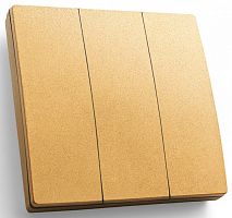 Выключатель беспроводной трехклавишный Feron 41727 TM83 230V, 500W золото