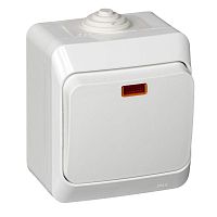 Выключатель 1-кл. ОП Этюд 10А IP44 10AX с подсветкой бел. SchE BA10-045B