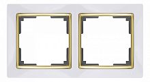 Рамка на 2 поста WERKEL WL03-Frame-02-white-GD Snabb a035253