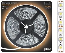 Светодиодная лента Gauss 311000114 5050-14.4Вт/м-60LED/m-IP66-5м-теплый