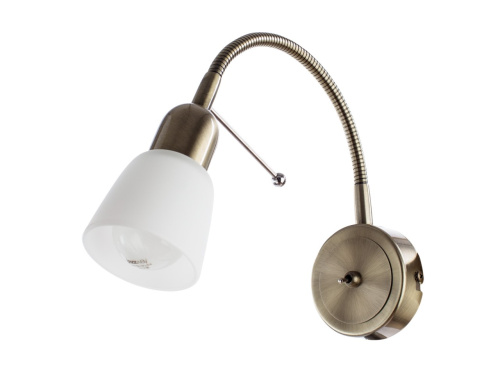 Бра с выключателем Arte Lamp Lettura A7009AP-1AB E14 античная бронза