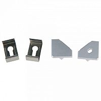 Набор заглушек и скоб для профиля Uniel UFE-N04 SILVER A POLYBAG UL-00000624