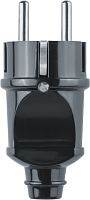 Вилка Navigator 61 360 NCA-PL02-16A-E-BL прямая с/з черная
